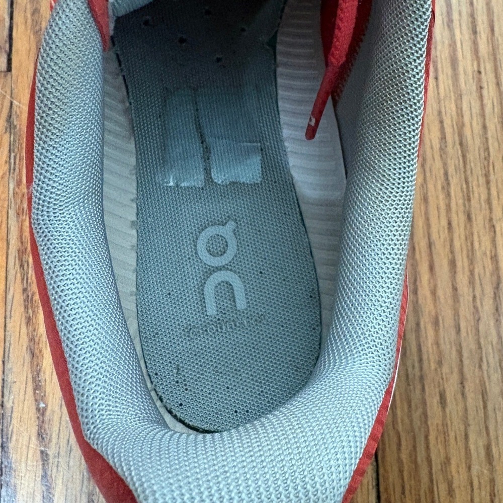 On Running Cloudflow Orange Rust White Sneakers W… - image 10